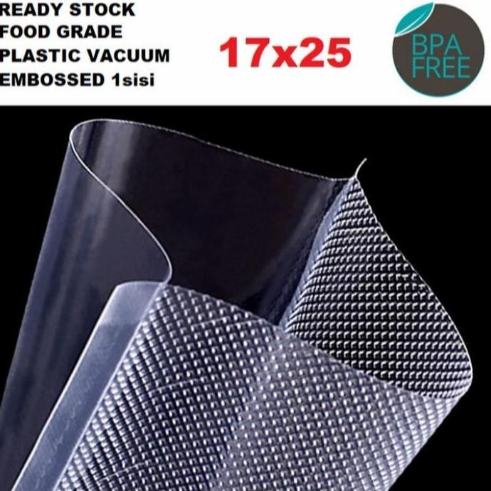 Plastik Vacuum Vacum Bag Emboss 17x25 Plastik Vakum Emboss Food Grade