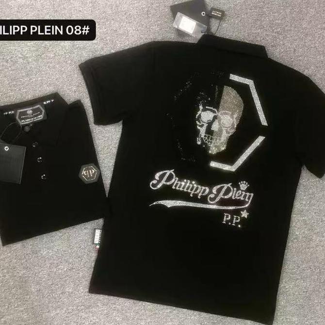 Kaos kerah PP PL mirror Premium motif blink blink tag besi kaos pria unisex premium bahan katun span
