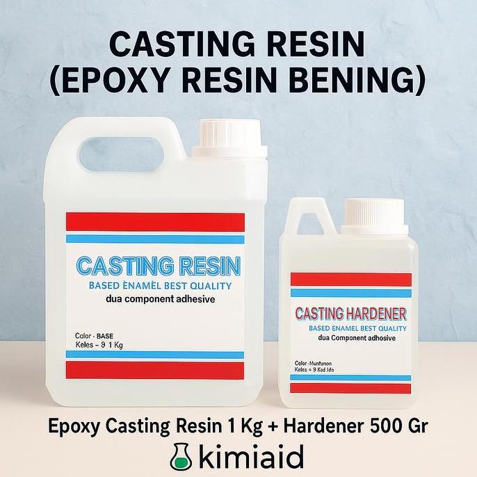 TERBARU! Epoxy Resin Bening 1,5 Kg - Epoxy Resin Casting Artisan - Resin Bening Besi Kayu BISA GOSEN
