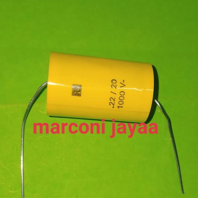 TERBARU kapasitor axial 0,22uf 1kv 31x20 RS