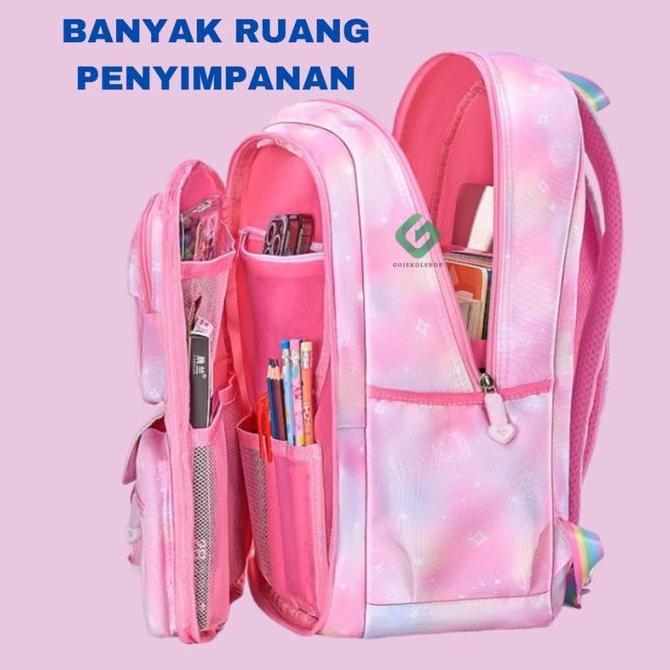 Tas sekolah anak perempuan sd smp anti air Fashion