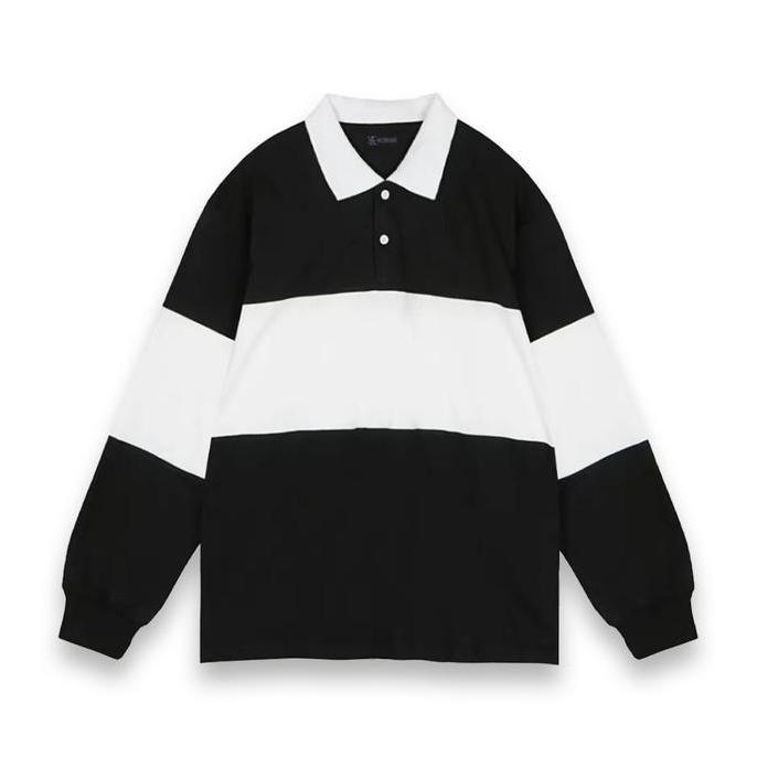 REEVANT - Rugby Shirt Twotone Vintage Fleece BSize Jumbo M L XL 2XL 3XL 4XL 5XL