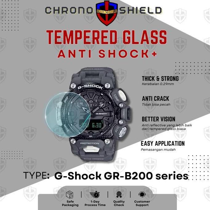Anti Gores Tempered Glass Untuk Casio G-Shock Gr B200 Gr-B200 Antigores Chronoshield Baru