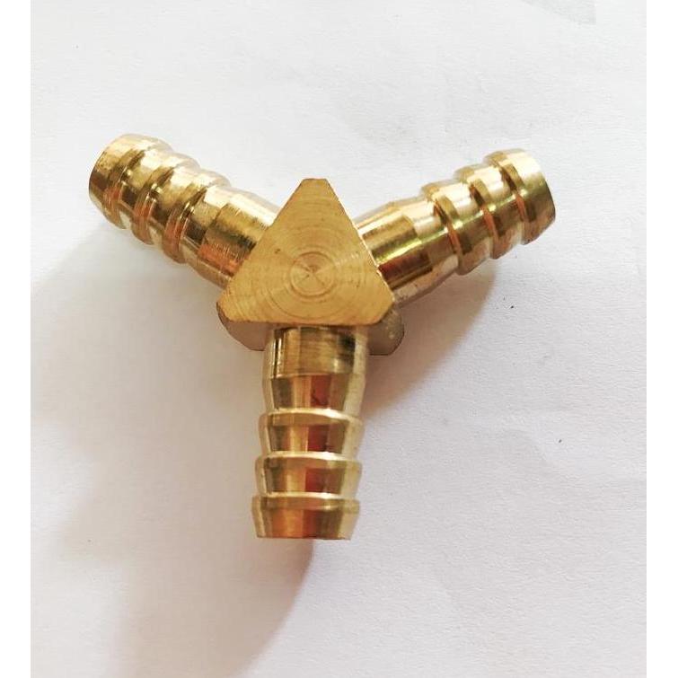 Sambungan selang cabang 3 3/8 gas yee tee kuningan