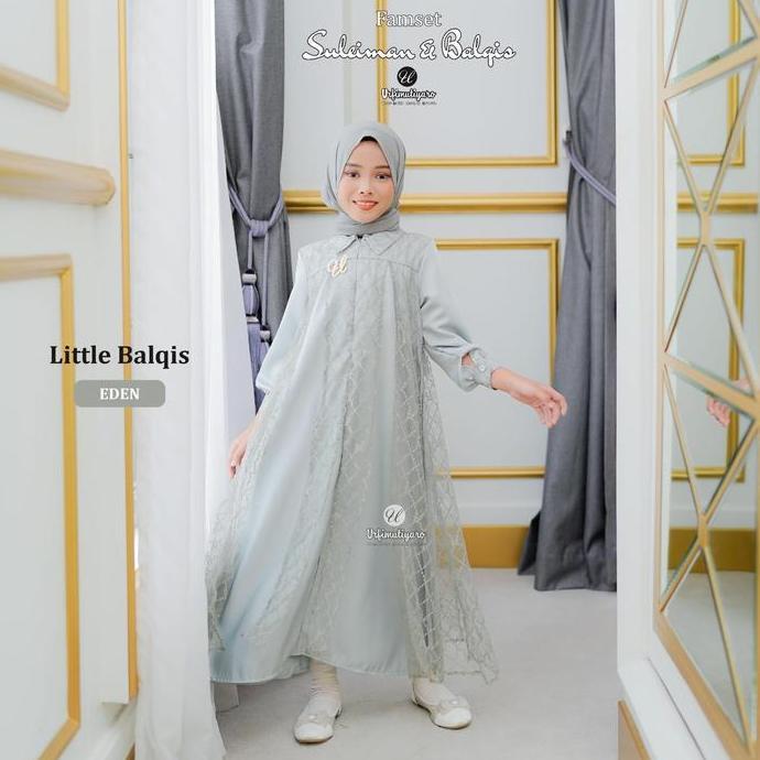 Hot Sale, Famset Little Balqis Dress By Urfimutiyaro Muslim Gamis Pesta  Pasangan  Kondangan  Wanita