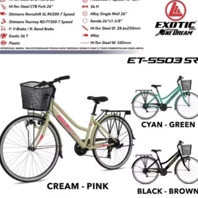 Sepeda Dewasa City Bike Exotic ET 5503 SR 7 speed