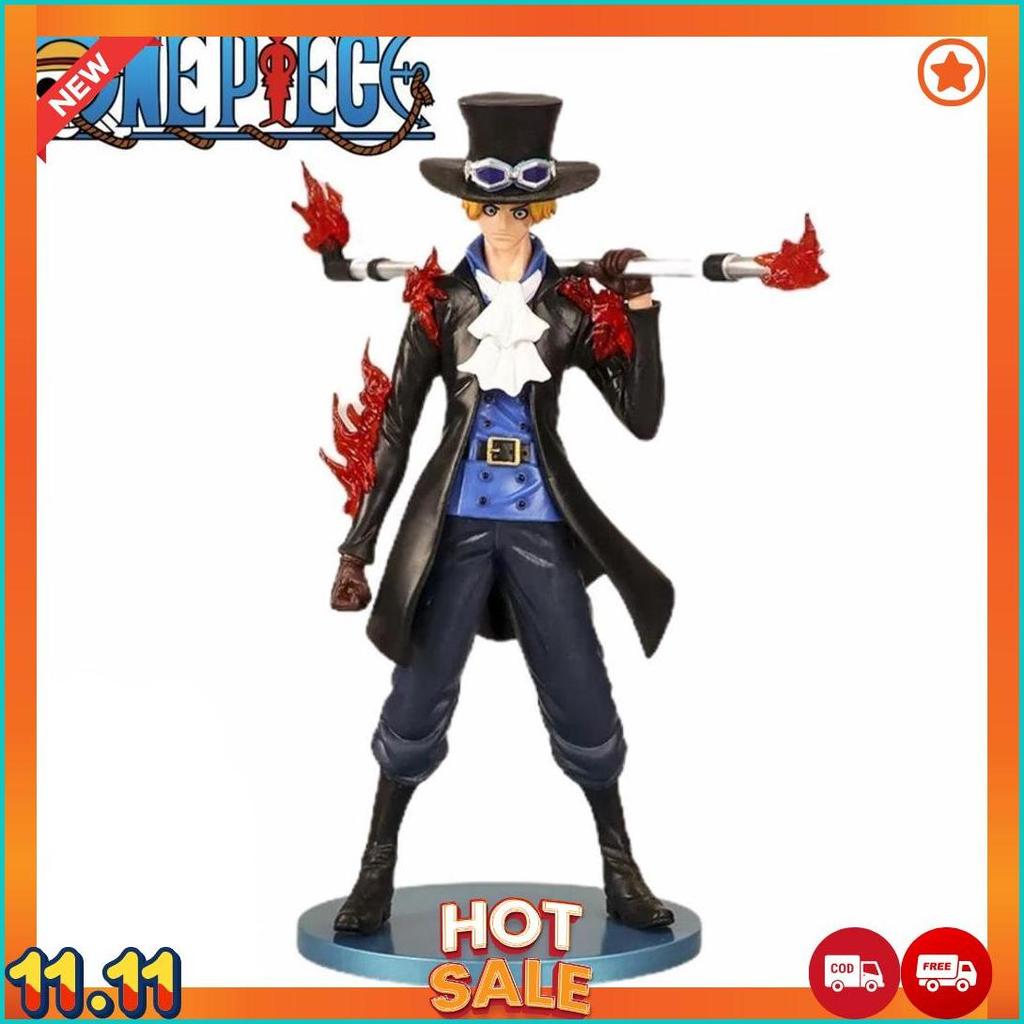 Action Figure Sabo One Piece Portrait Of Pirates Mainan Anak Pajangan Hiasan Miniatur Topper Cake [A