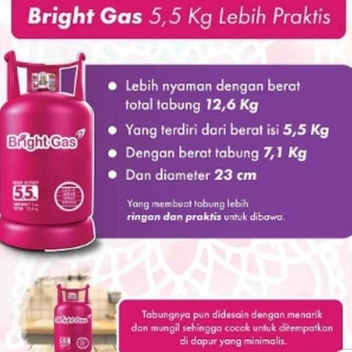 Bright Gas 5,5 kg  Tabung + Isinya