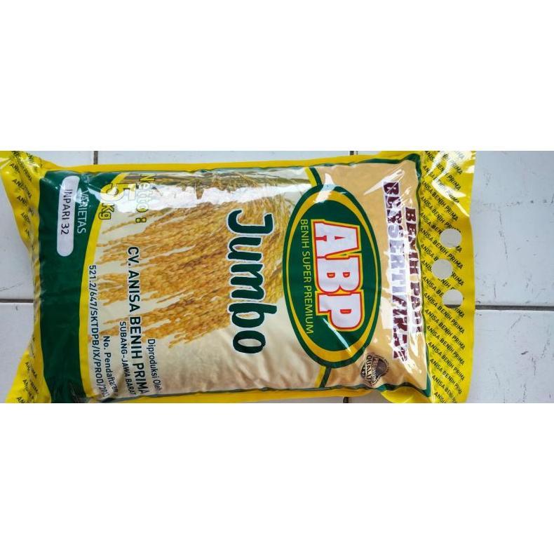 Bisa Cod Benih Padi Inpari 32 Jumbo Bersertifikat Label Ungu Kemasan 5Kg >>