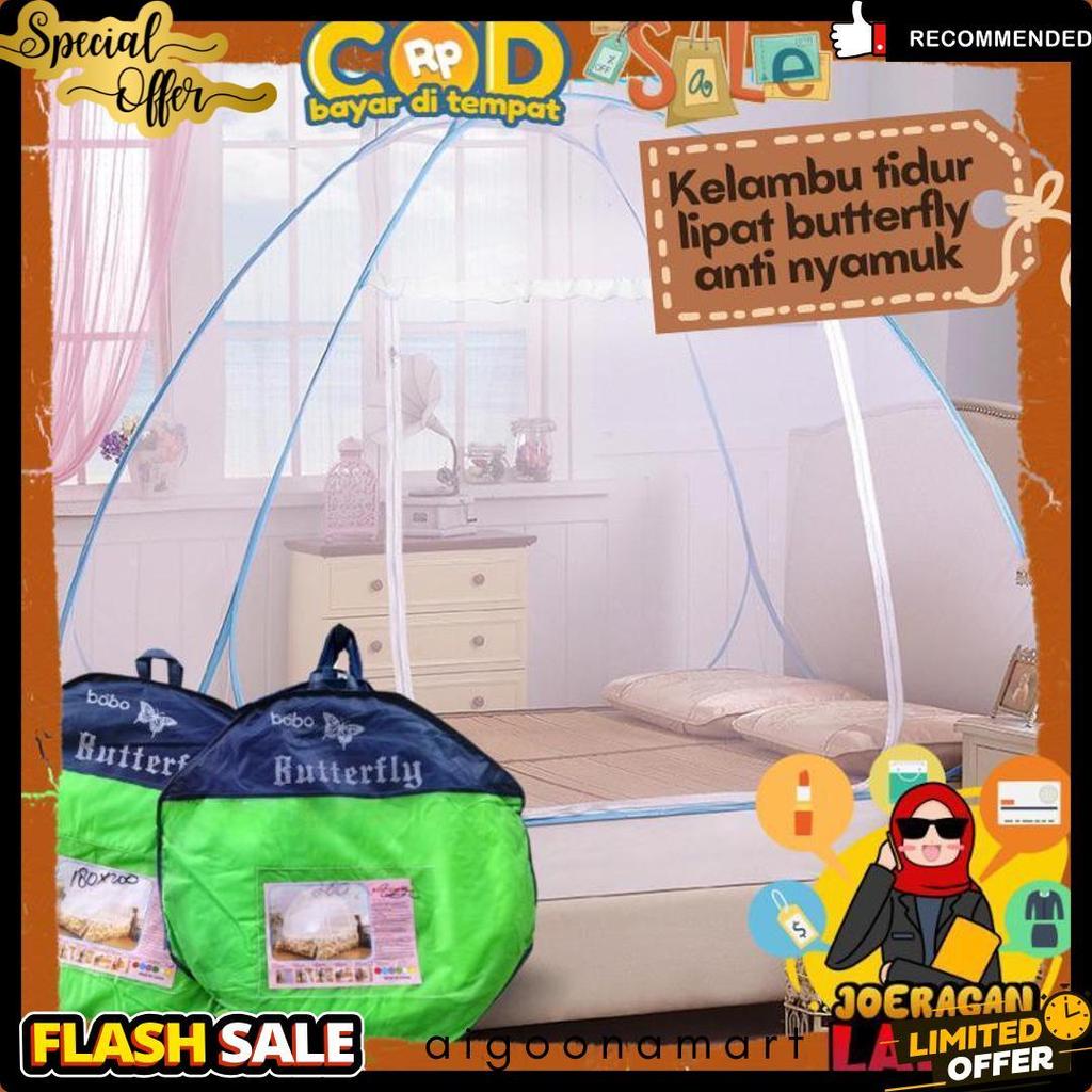 [Joeragan Lapak] Kelambu Tidur Anti Nyamuk Tenda Lipat Bayi Anak Dewasa Tudung Kasur Selambu Rsokr