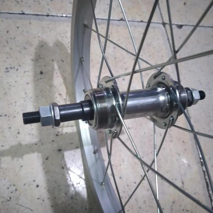 velg rims wheelset 16 inch alloy silver 20H sepeda anak bmx mini lipat