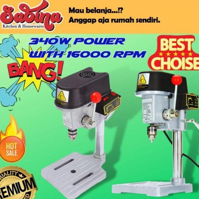 Promo Mesin Bor Listrik Duduk Meja Mini Drill Press 340W Power 16000RPM Diskon