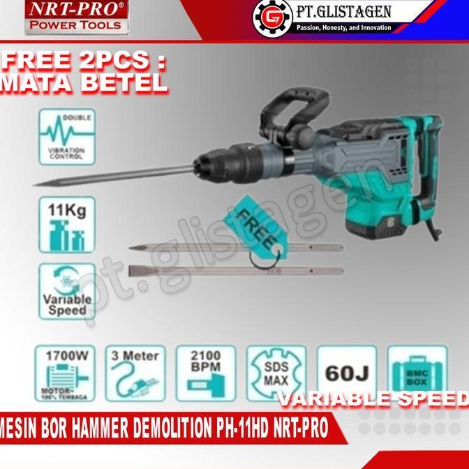 Promo NRT-PRO PH11 HD Mesin Bor Bobok Beton Jack Hammer Demolition Breaker PH 11 HD PH11HD ORIGINAL 