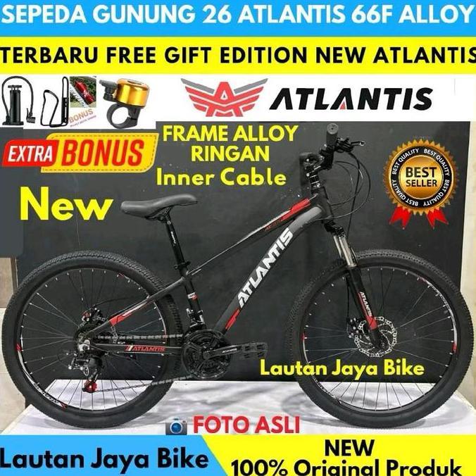 Sepeda Gunung MTB 26 Atlantis 66F Frame Alloy New