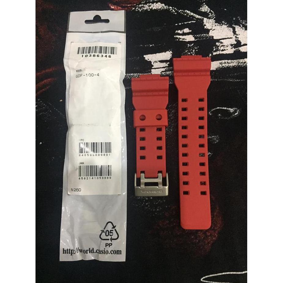 Strap Casio Gshock GDF 100-4 fit GA 100 GA 110 GA 120 dll Original