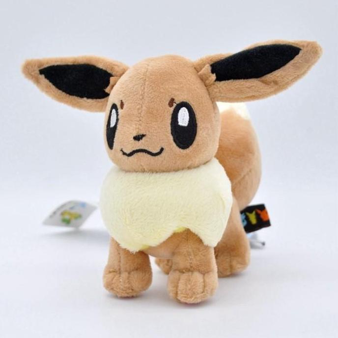 Boneka Pokemon Eevee Evolution 15-20cm Pokemon Doll / Cute Plush Hadiah Ulang Tahun