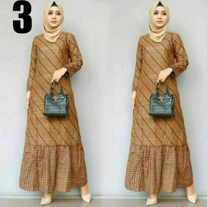 Regreg- Gamis Modern Gamis Batik Gamis Muslimah Bahan Katun Wanita