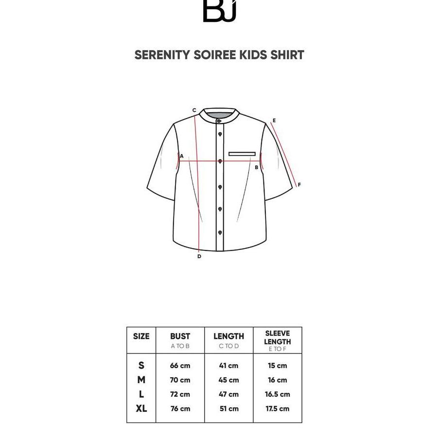 Benang Jarum - Serenity Soiree Kids Shirt - Midnight