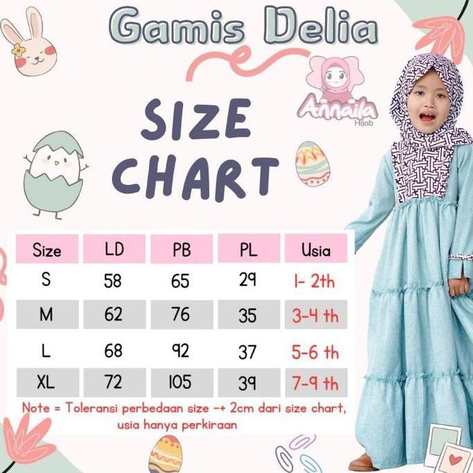 Set Gamis Anak Delia Gamis Kombinasi Katun Madina Annaila Hijab Baju Lembut
