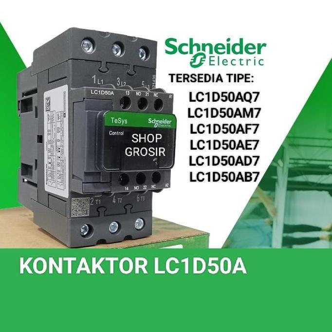 Kontaktor Contactor Schneider Lc1D50Ad7 Lc1D50D7 42Vac 50A Original Forsale