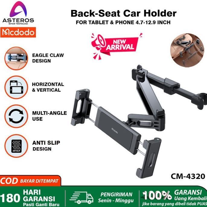 MCDODO CM-4310 CM-4329 Car Back Seat Headrest Mount Phone Holder HP Tablet iPad CM-4320 / CM 4310