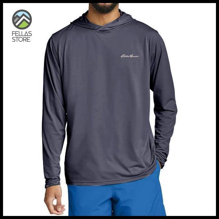 Terbaru Eddie Bauer - Long Sleeve Hoodie Graphic Gear So Rugged Asphalt