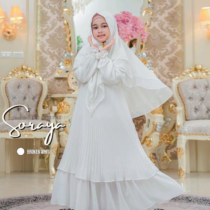 Soraya Series By Assyabiya Syari Gamis Syari Ceruty Babydoll Set Hijab Muslim Wanita Lebaran Pesta K
