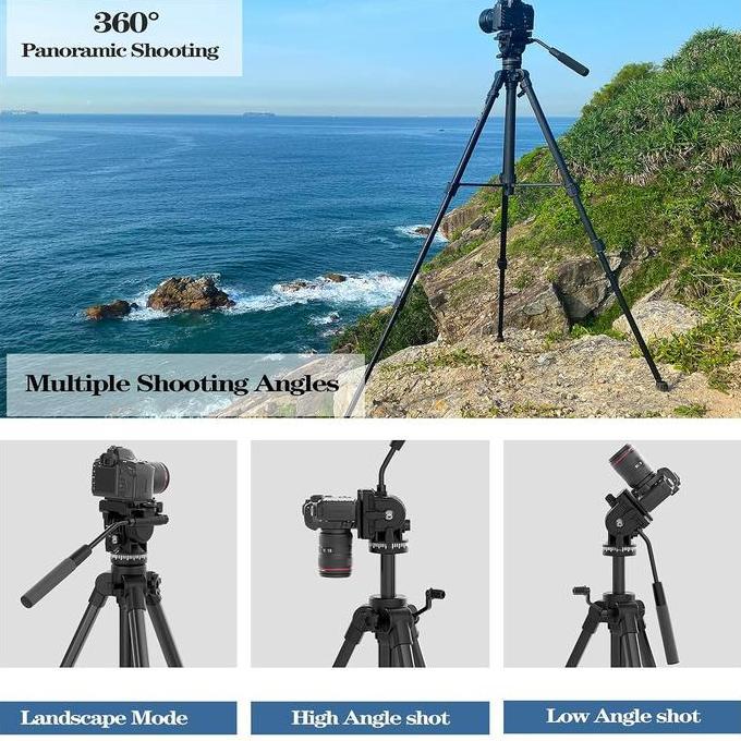 Campic- Tripod Video Kingjoy Vt-1500 Fluidhead Profesional Video Kamera