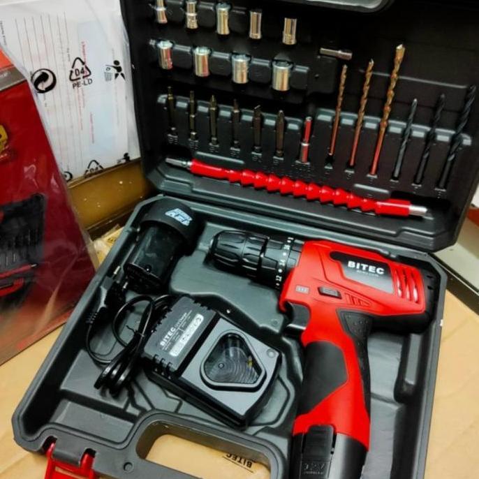 ] Mesin Bor Baterai BITEC CSR 12-2 Li-RSY Cordless Impact Drill 12 Volt