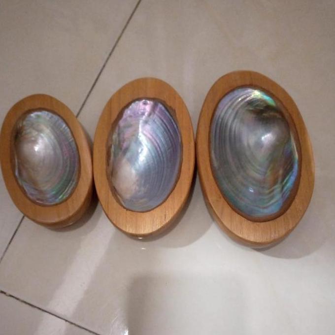 ;&;&;&;&] mangkok kerang kayu jati with sea shell