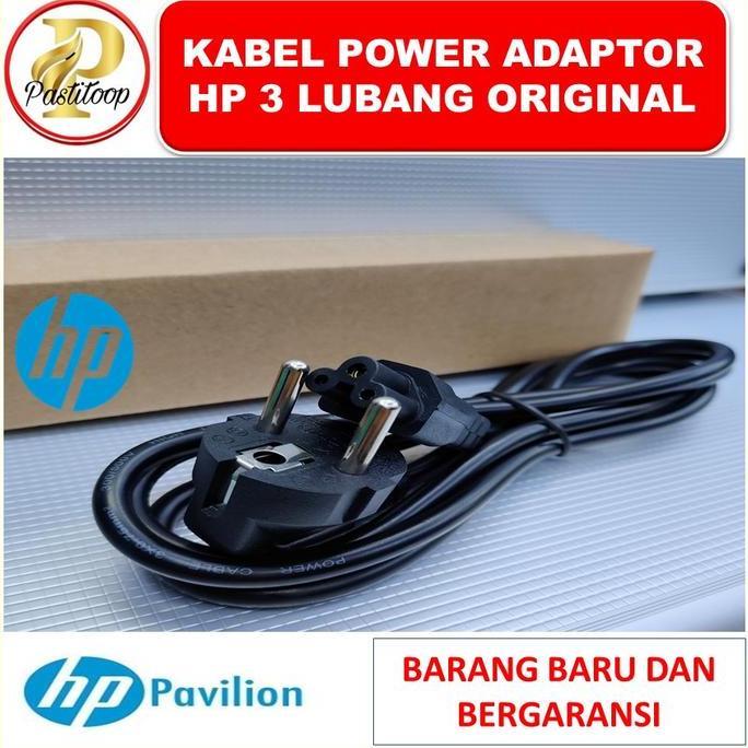 Kabel power adaptor laptop hp 3 lubang original TERBARU