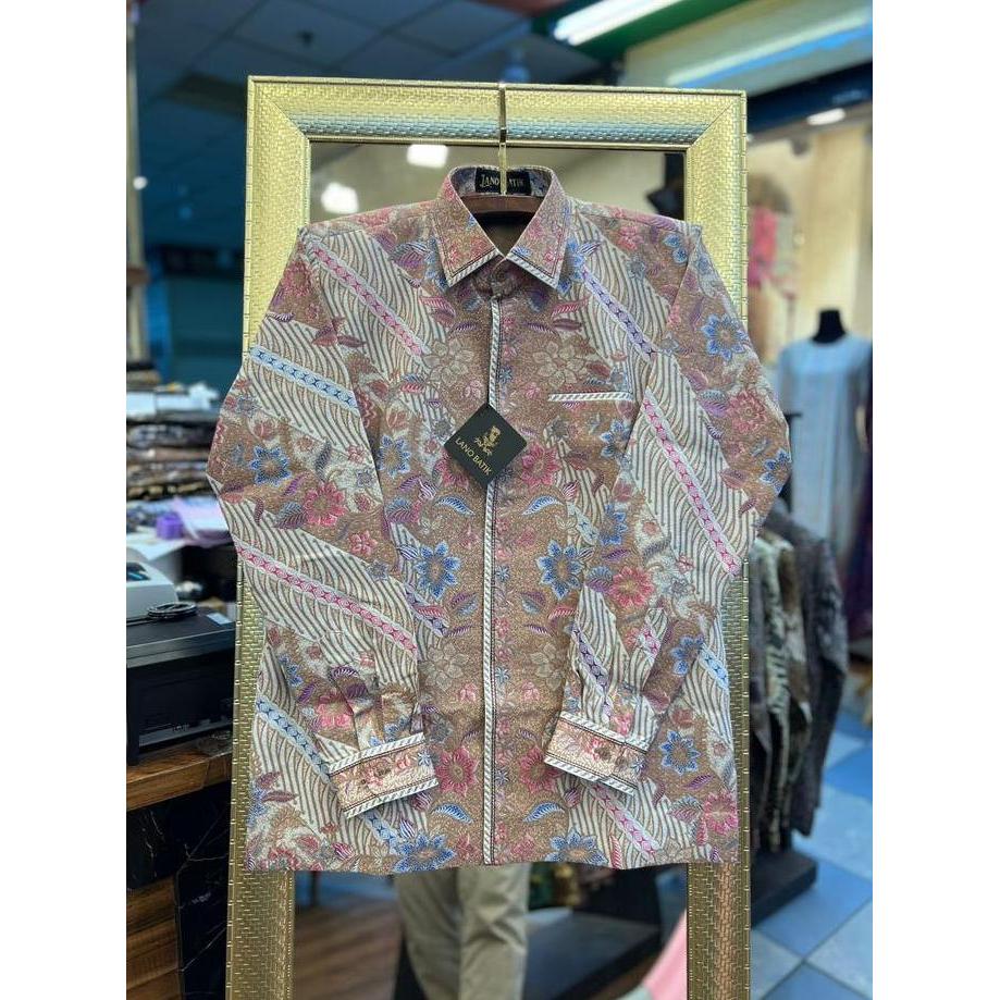 Lano Batik Semi Jas - Kemeja Batik Sk Semi Jas - Parang Encim - Baju Batik Pria - Kemeja Batik Pria 