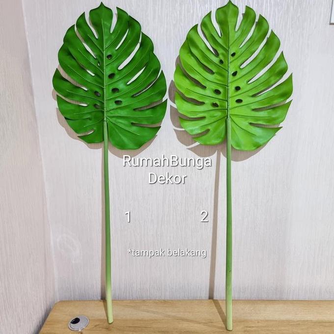 Daun Monstera Deliciosa Jumbo Artificial [terbaik]