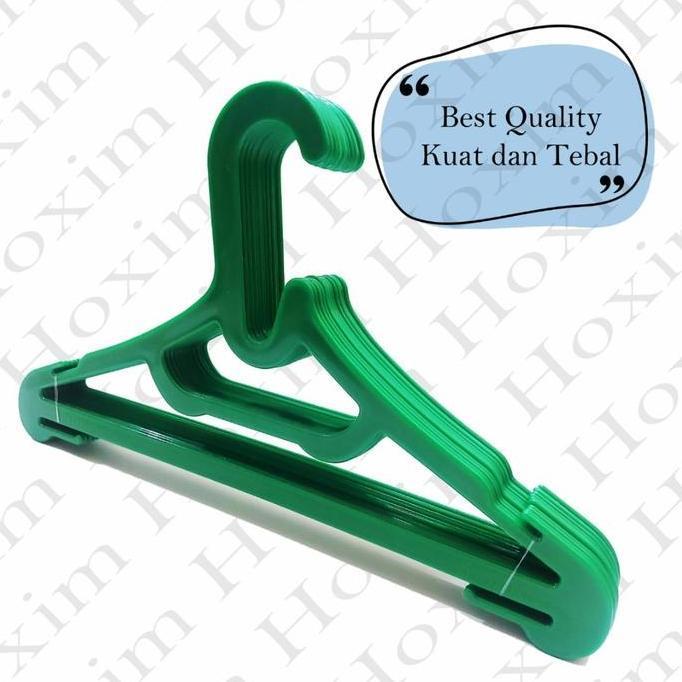 Willgo- Hanger Gantungan Baju Plastik Warna Pp Hijau Hoxim Tipe Spider