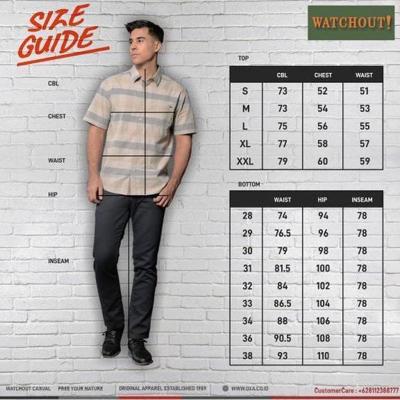 WATCHOUT KEMEJA PRIA LENGAN PANJANG ORINAL 100%KATUN