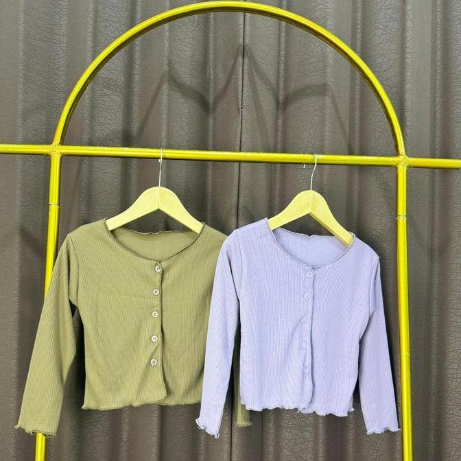 DV12 >> Atasan Cardigan Anak-Anak  Perempuan Tangan Panjang Cewek Fashion usia 4-10 Tahun