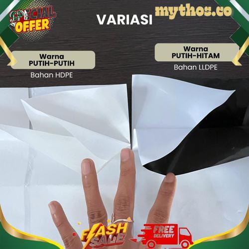 Polybag Putih 40 x 40 Isi 50 Lembar - Polybag Putih / Putih-Hitam Super