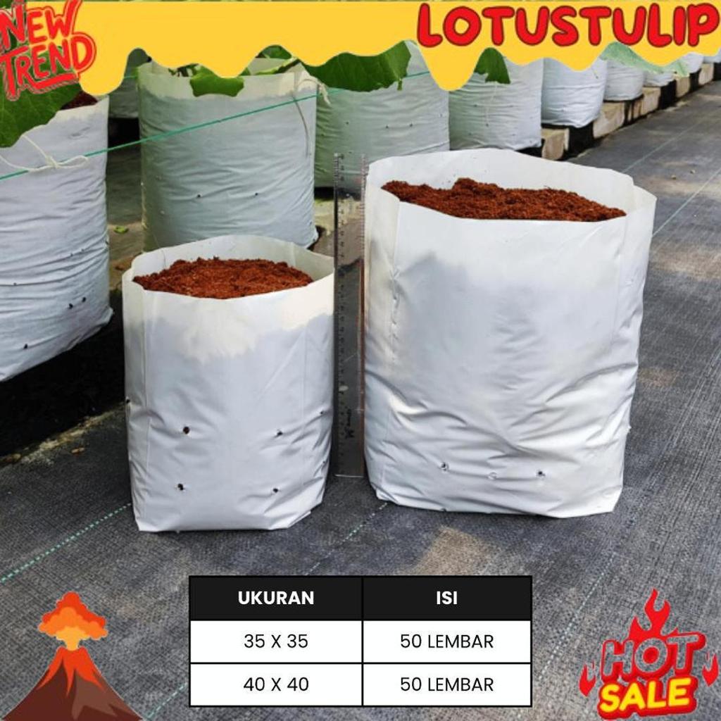 Polybag Putih 40 x 40 Isi 50 Lembar - Polybag Melon HARGA GROSIR BIGDEAL