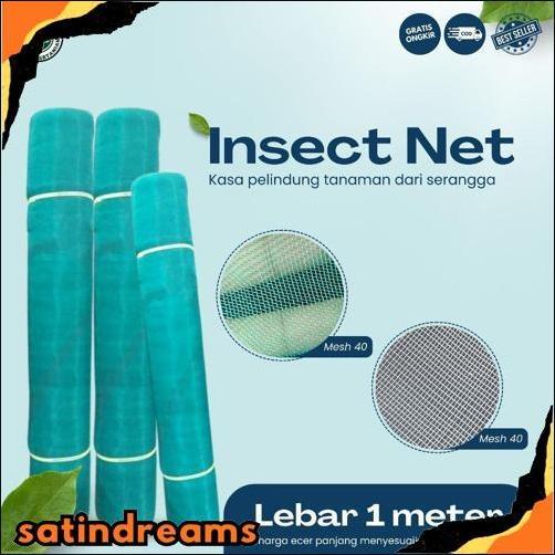 Insect Net Lebar 1 Meter - Jaring Penghalang Serangga Greenhouse - Jaring Kasa Insect Net New