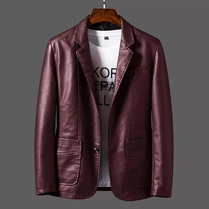 jaket kulit asli blazer pria_jaket kulit blazer pria dari kulit domba