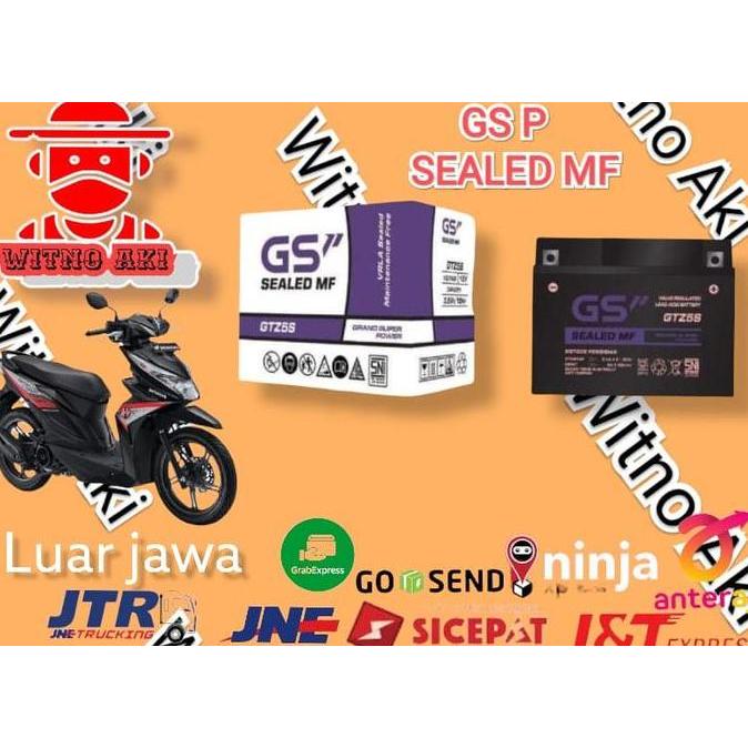 Aki Motor Honda Revo+New Revo 110 Gtz5S Gs P Aki Kering Mf Baru