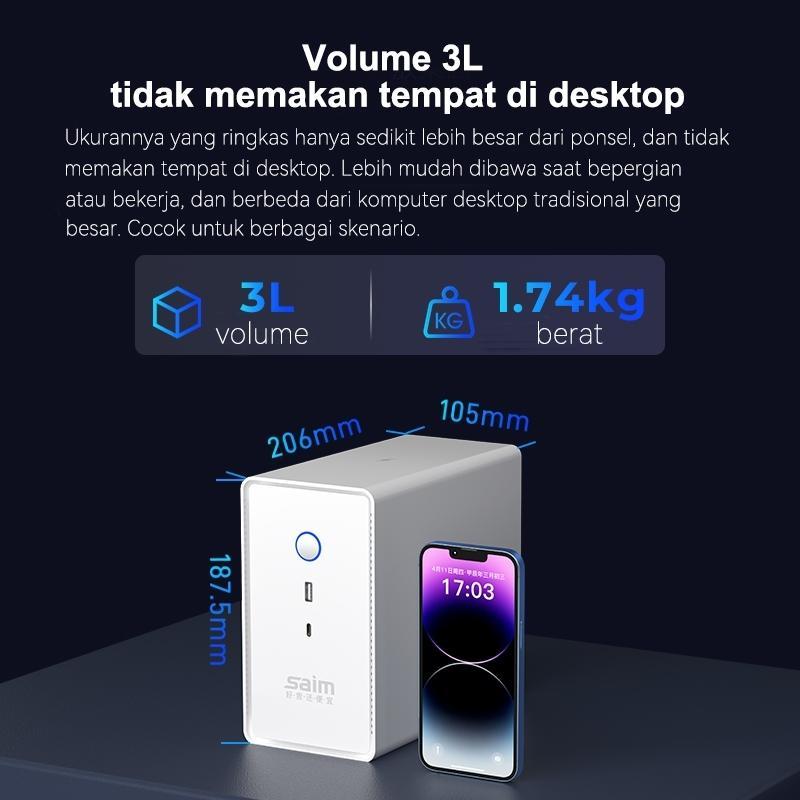 Molong Mini Pc Intel I5/I7 Baru Full Set Lengkap Komputer Desktop Kantor Rumahan Berdaya Rendah Deng