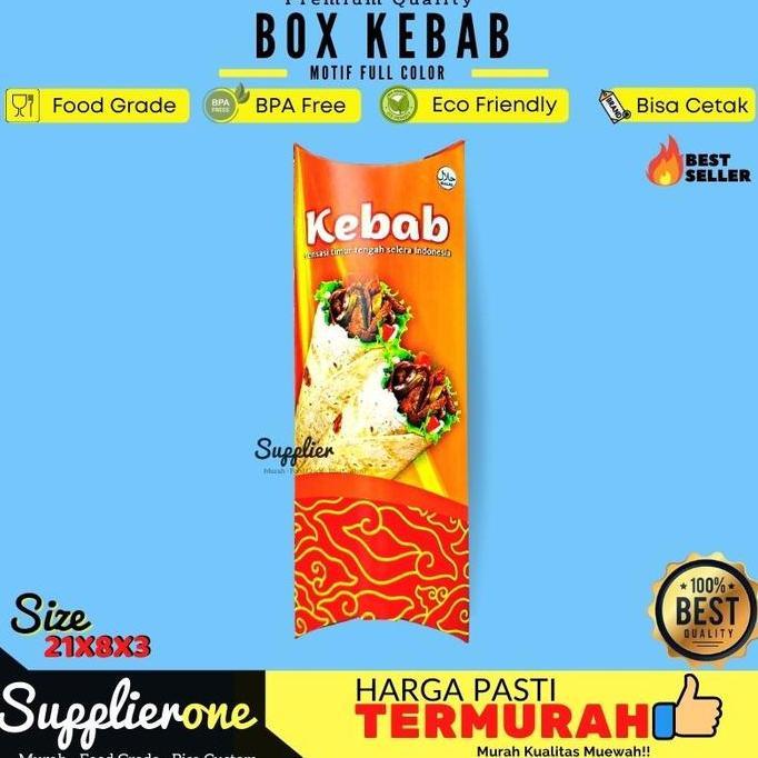 New- Kemasan Kebab 50 Pcs / Dus Kebab / Box Kebab / Wadah Kebab / Kantong Kebab