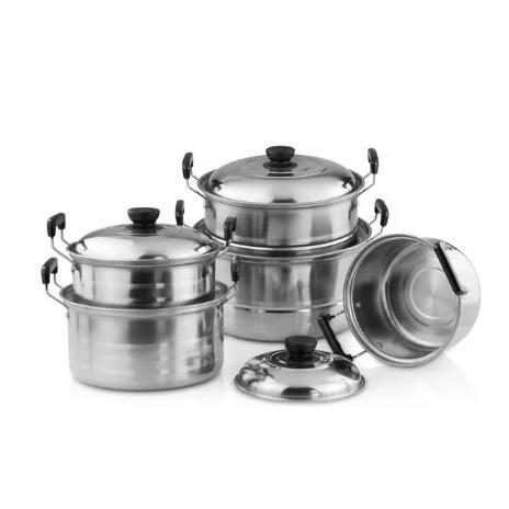 Panci Steamer Set 5 susun Tutup Stainless / Panci + Steamer Set 5 Susun Stainless