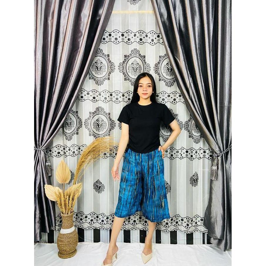 FREE ONGKIR CELANA WANITA 7/8 MOTIF TIE DYE BAHAN RAYON SANTAI TERBARU 2024 - KATUN, SHORTS BALI KAN