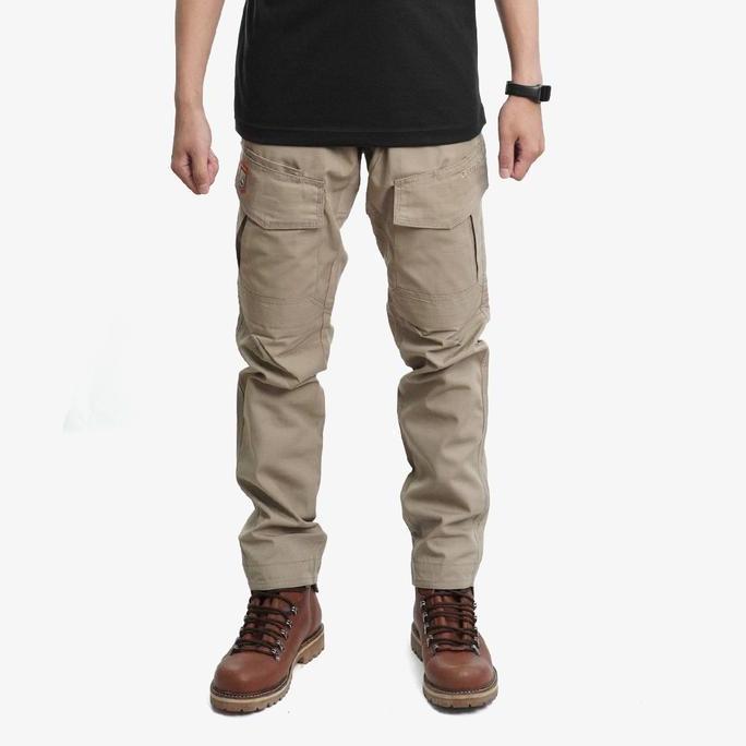 Mahameru Celana Panjang Ripstop Outdoor Tactical Cargo Katun Nyaman Pria Formal Casual Seragam Denga