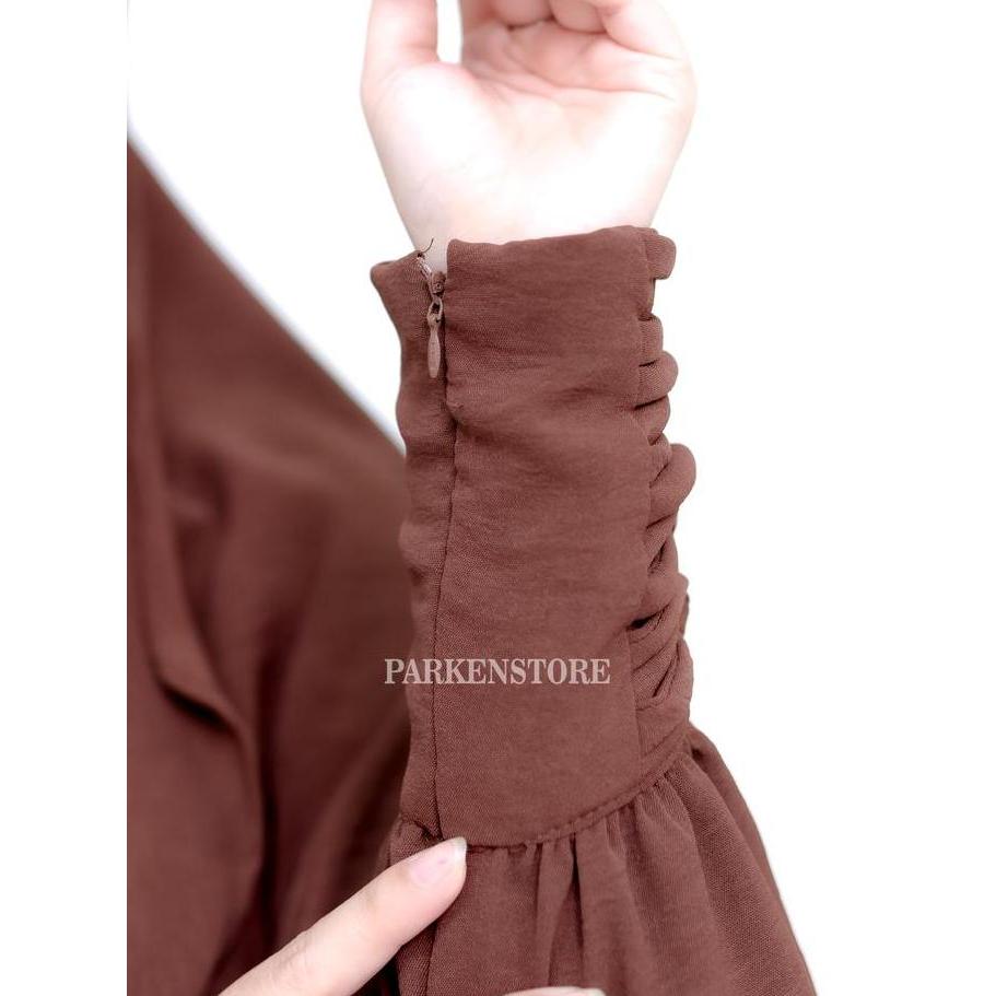 Gamis Faaza - Abaya Syar'i Set Hijab Bandana + Free Cadar tali Crinkle Airflow Highquality - Muslim 