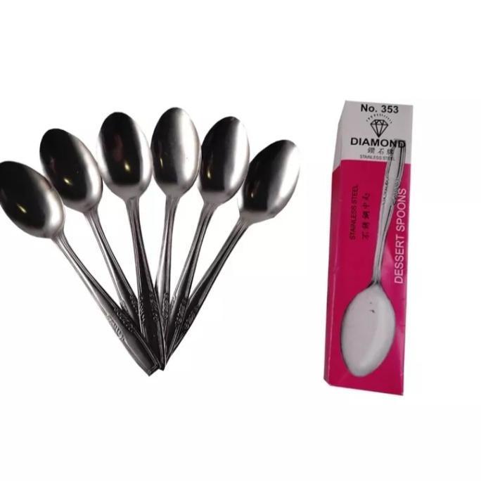 New- Sendok Makan Diamond Sendok Makan Stainless Sendok Makan Tebal Lusinan