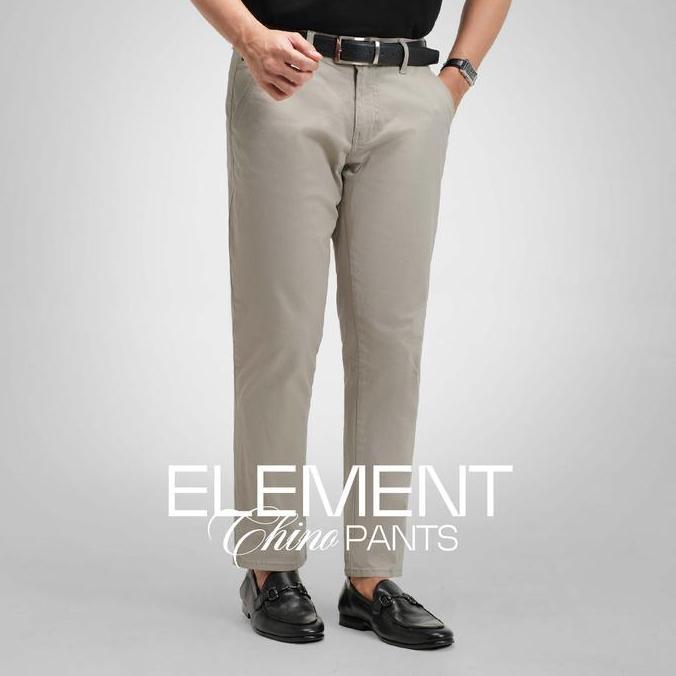 FREE ONGKIR CUTOFF ELEMENT CHINO PANTS CELANA BASIC PRIA PANJANG REGULAR FIT STRETCH