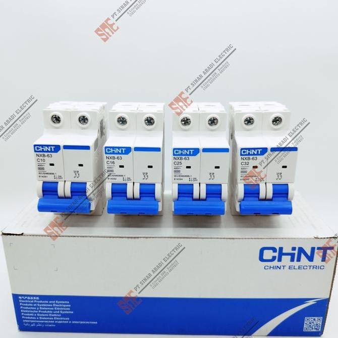 Terjangkau Mcb Chint 2P Phase 10A 16A 25A 32A Nxb-63